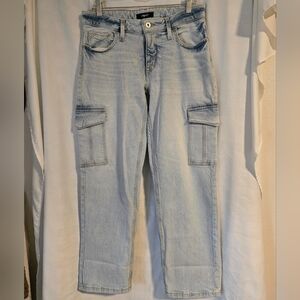 Edgely Light Blue Women's Cargo Jeans
